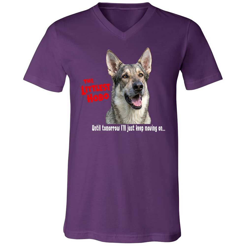 Unisex V-Neck T-Shirt - 17QFAPH8 - Team Purple - 10