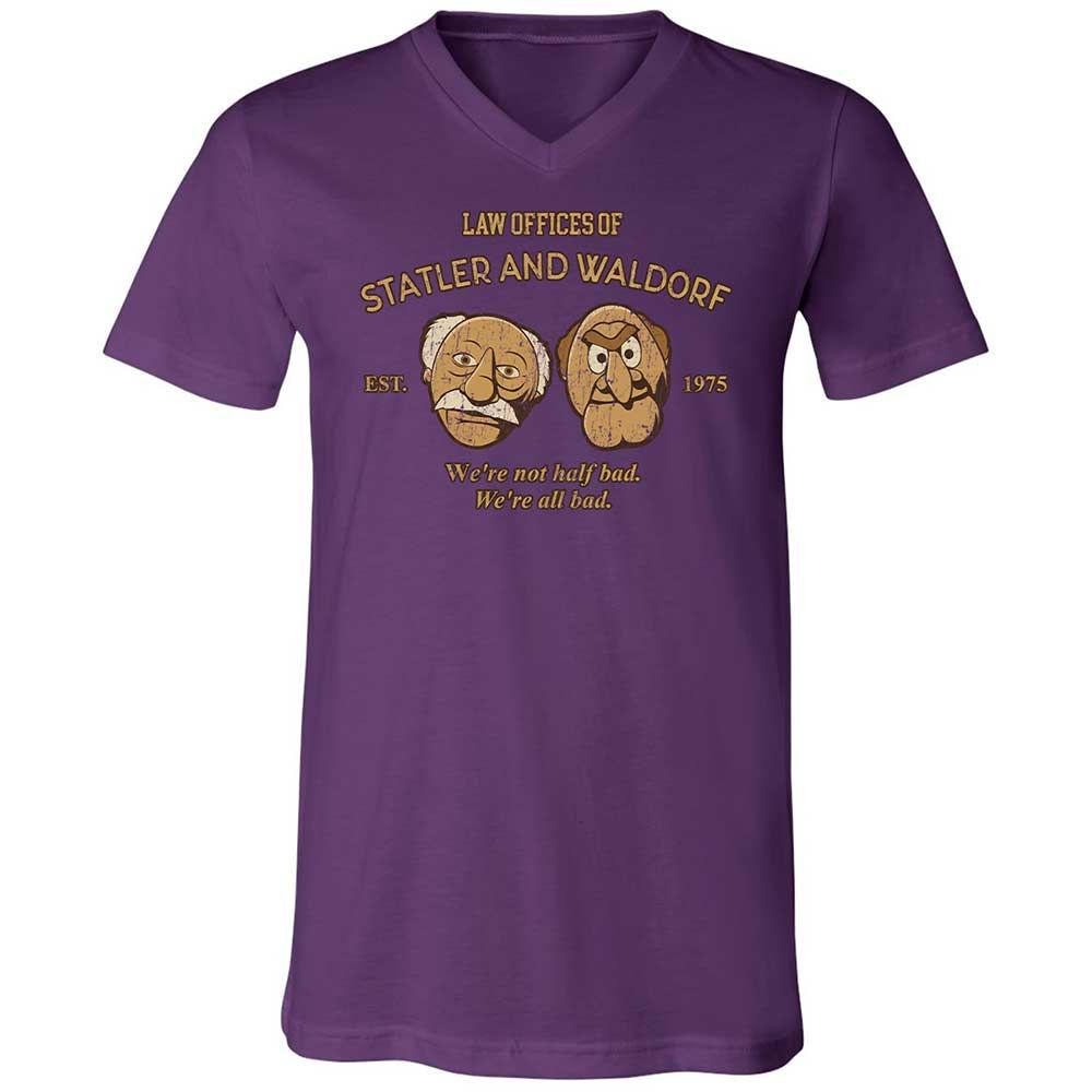 Unisex V-Neck T-Shirt - 1VMU8ZUK - Team Purple - 10