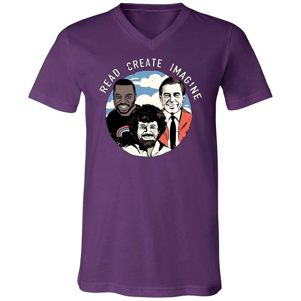 Unisex V-Neck T-Shirt - ERR3GQR3 - Team Purple - 10