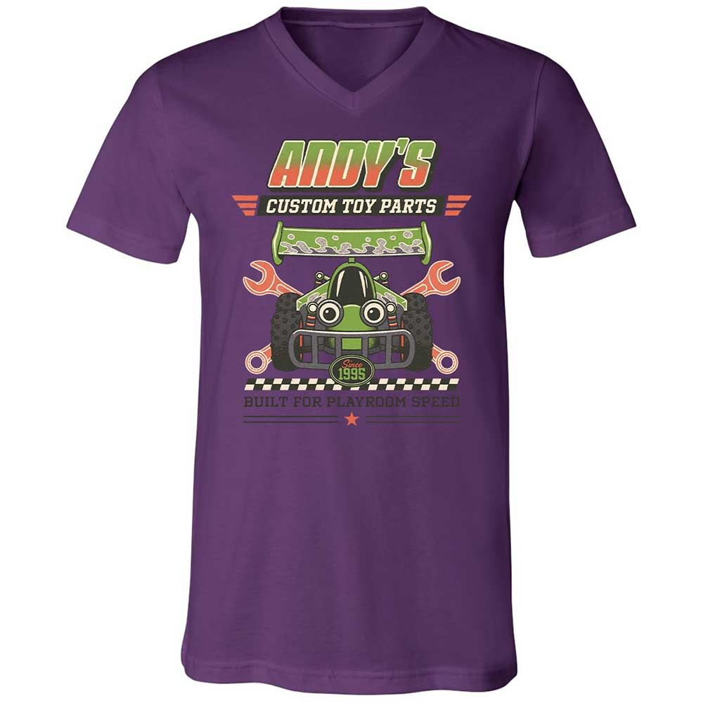 Unisex V-Neck T-Shirt - N9K7PGYB - Team Purple - 10