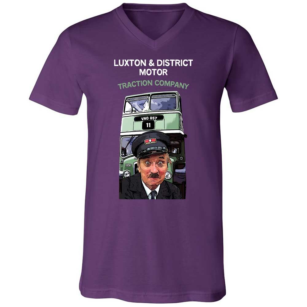 Unisex V-Neck T-Shirt - W9YTL3PV - Team Purple - 10