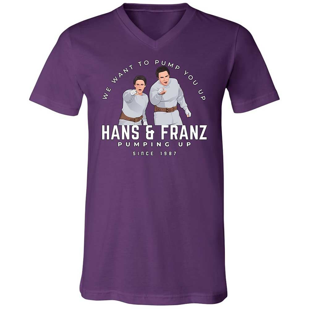 Unisex V-Neck T-Shirt - B6JXCDVC - Team Purple - 10
