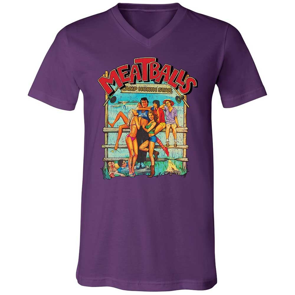 Unisex V-Neck T-Shirt - 9E9DV8KJ - Team Purple - 10