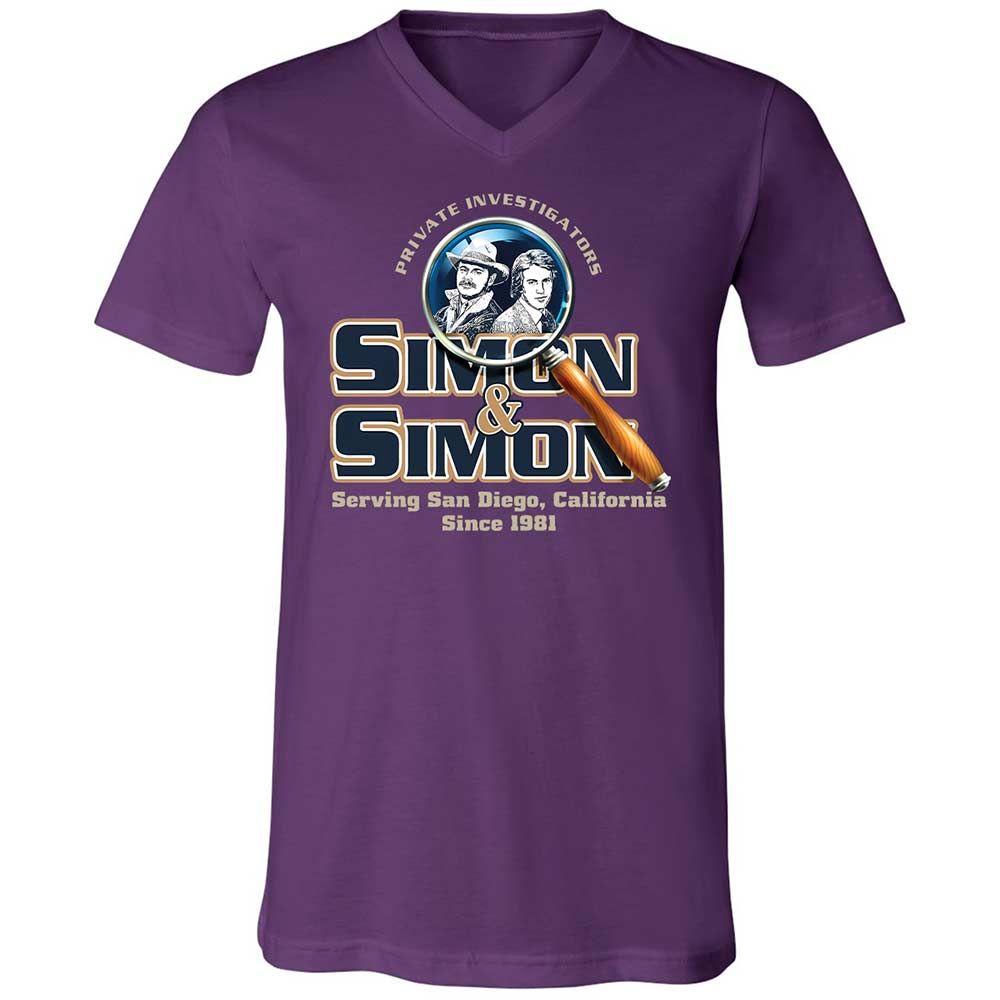 Unisex V-Neck T-Shirt - 8S9RMCVZ - Team Purple - 10