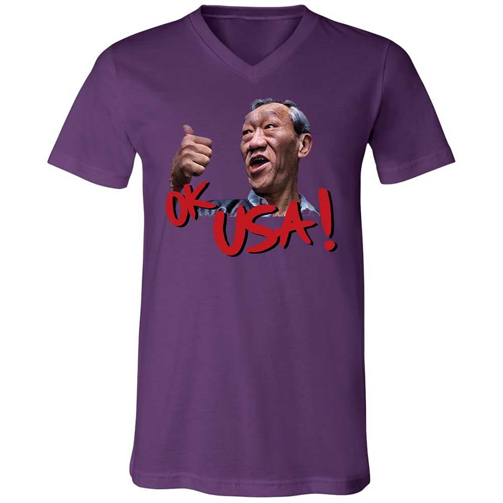 Unisex V-Neck T-Shirt - 9HQ15ZQ8 - Team Purple - 10