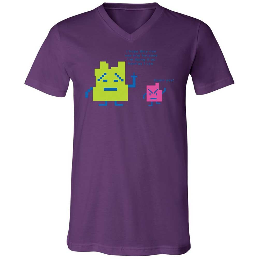 Unisex V-Neck T-Shirt - FJ7DM54A - Team Purple - 10