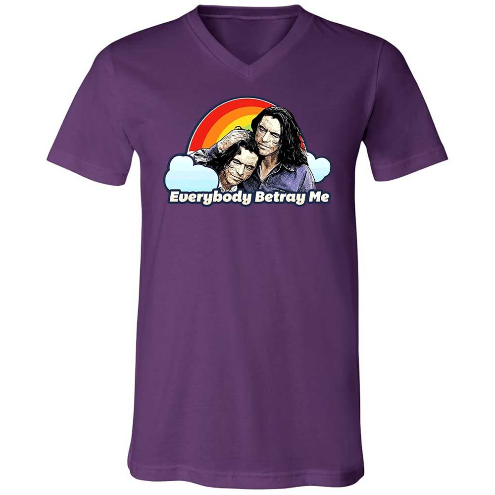 Unisex V-Neck T-Shirt - CZCXWZ7F - Team Purple - 10
