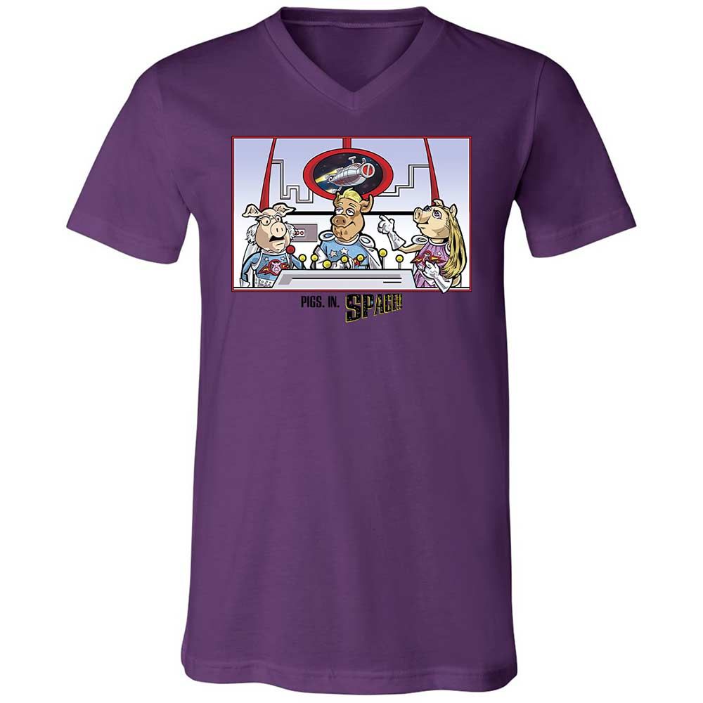 Unisex V-Neck T-Shirt - 1RYZ9RDN - Team Purple - 10