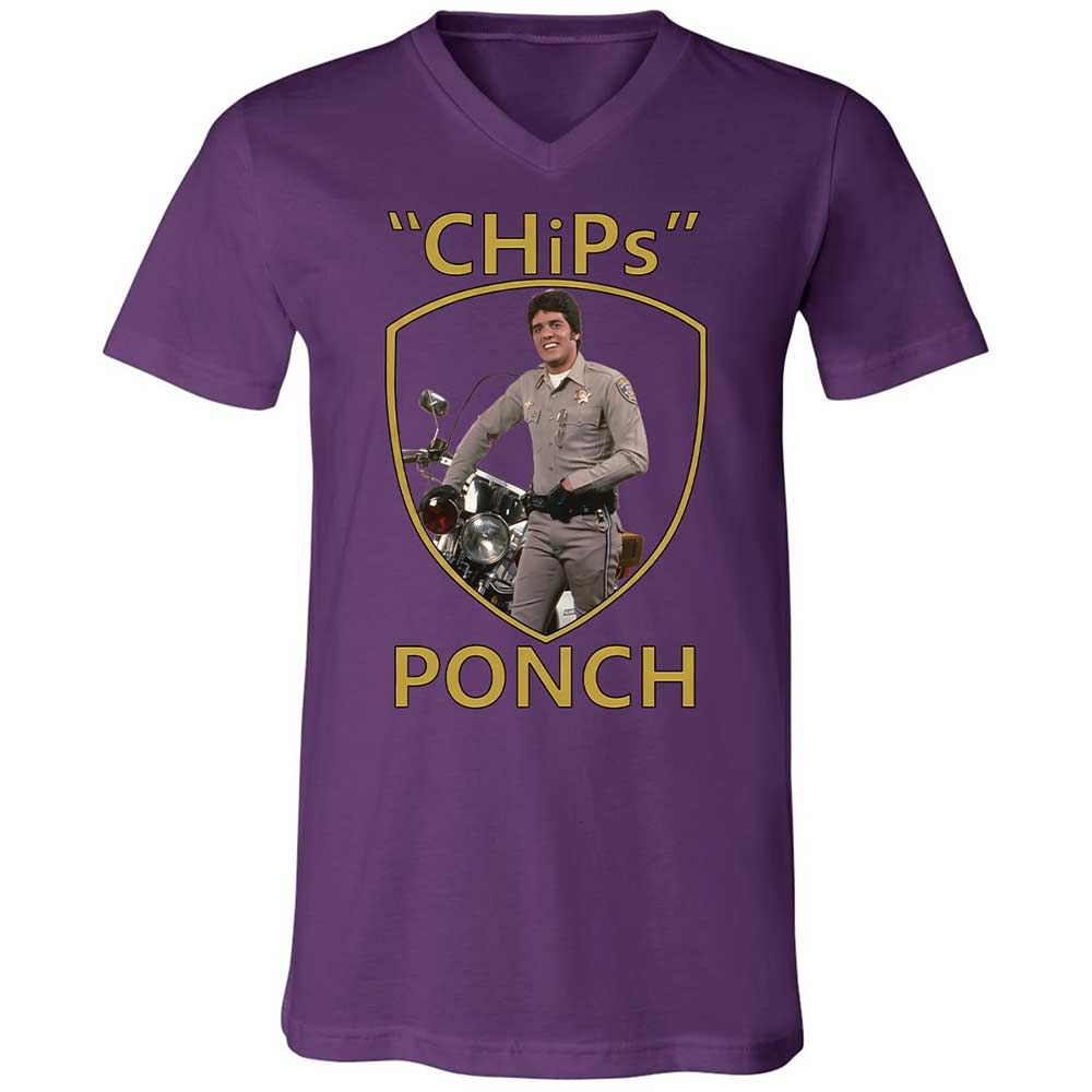 Unisex V-Neck T-Shirt - WMYD9CXL - Team Purple - 10