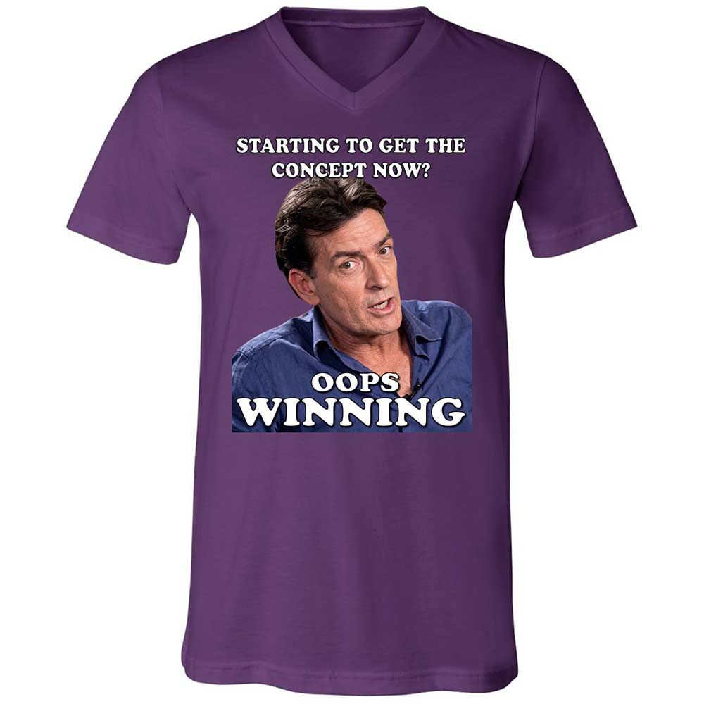 Unisex V-Neck T-Shirt - X9QUSTV5 - Team Purple - 10