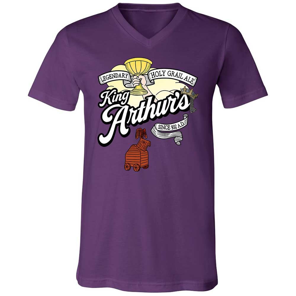 Unisex V-Neck T-Shirt - L9RJ9SG1 - Team Purple - 10