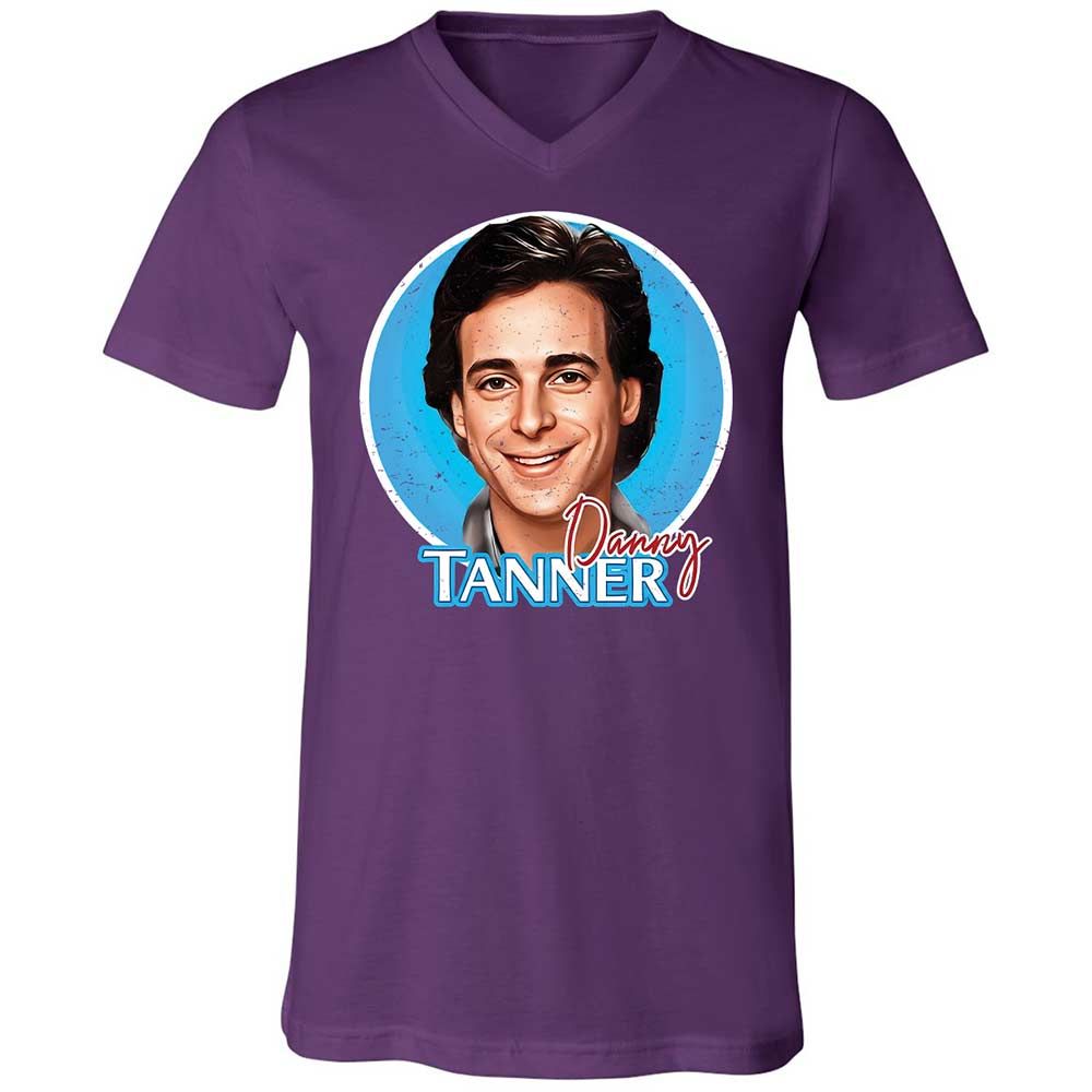 Unisex V-Neck T-Shirt - 9XG6WXZQ - Team Purple - 10