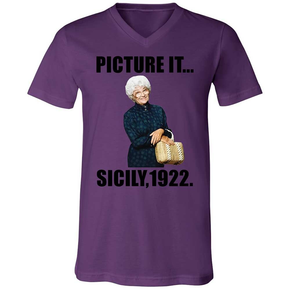 Unisex V-Neck T-Shirt - HHEW922S - Team Purple - 10
