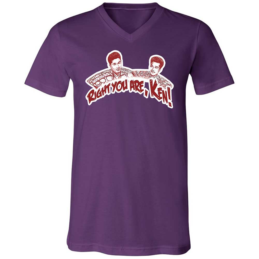 Unisex V-Neck T-Shirt - 9U9LDCLQ - Team Purple - 10