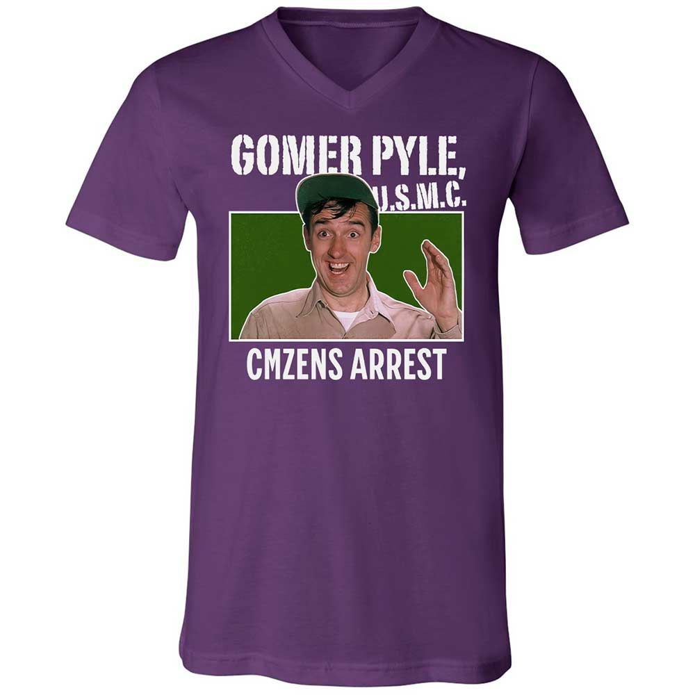 Unisex V-Neck T-Shirt - YTTZZCN7 - Team Purple - 10