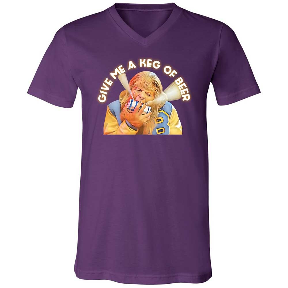 Unisex V-Neck T-Shirt - YBN73GRV - Team Purple - 10