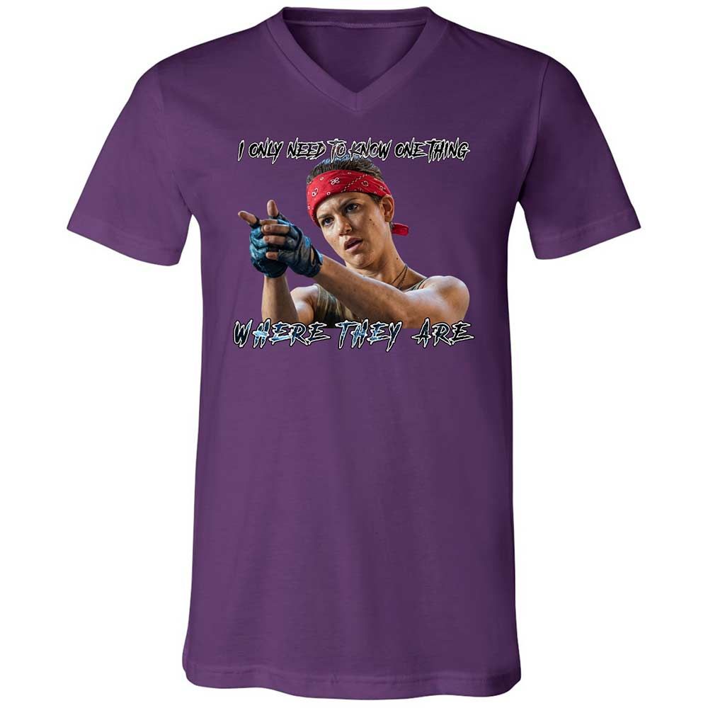 Unisex V-Neck T-Shirt - HF3YK7CA - Team Purple - 10