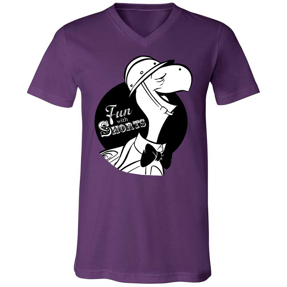 Unisex V-Neck T-Shirt - D68B4ZT9 - Team Purple - 10