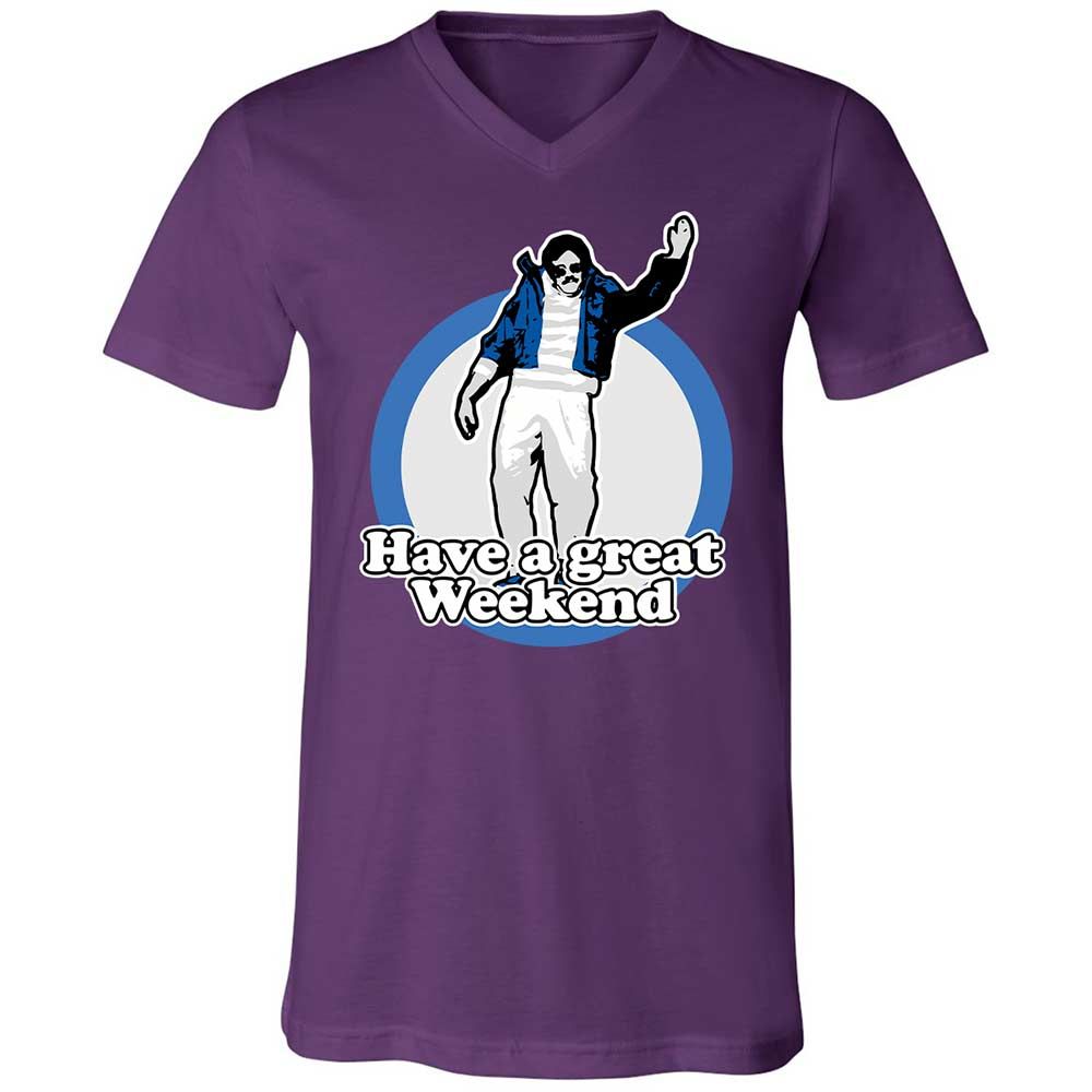 Unisex V-Neck T-Shirt - 2J579DL6 - Team Purple - 10