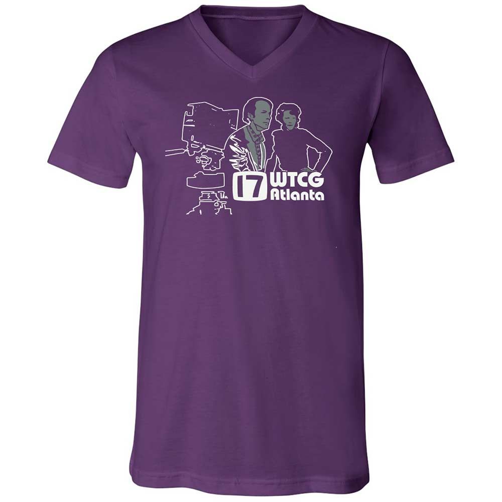 Unisex V-Neck T-Shirt - HRYXR2FE - Team Purple - 10