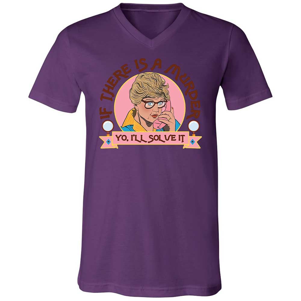 Unisex V-Neck T-Shirt - CEMHUW21 - Team Purple - 10