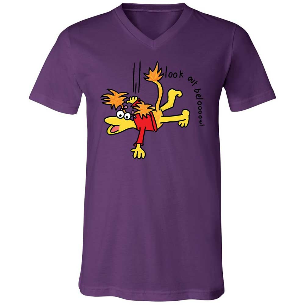 Unisex V-Neck T-Shirt - AL9FUKSR - Team Purple - 10