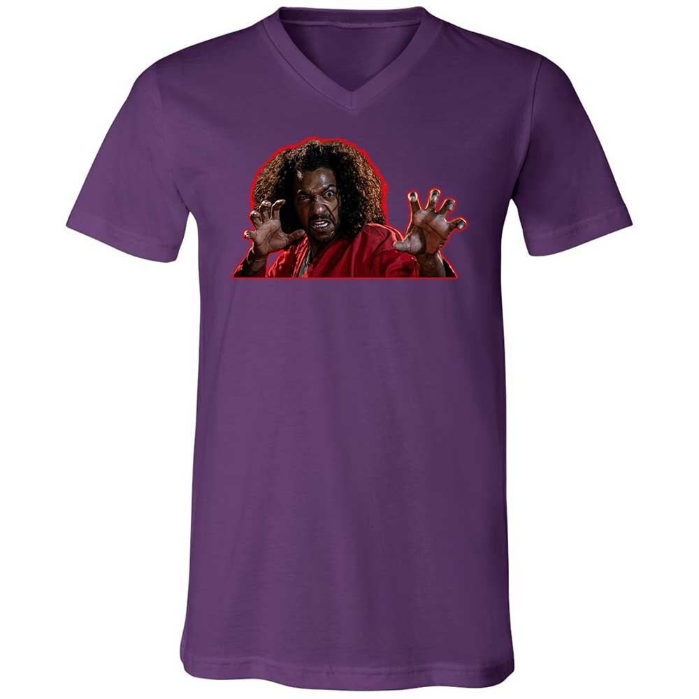 Unisex V-Neck T-Shirt - E8N5JLHV - Team Purple - 10
