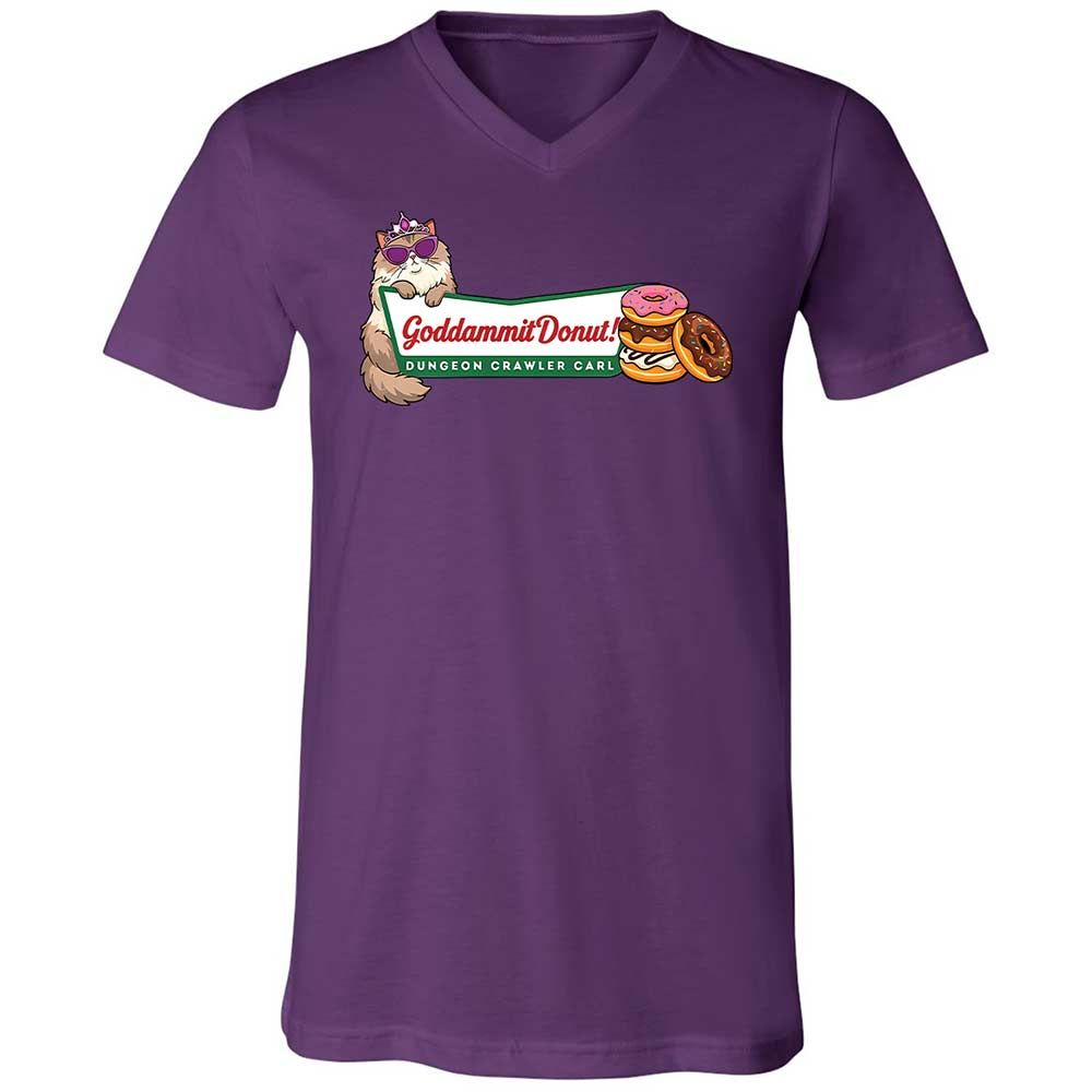 Unisex V-Neck T-Shirt - 1D8E95F4 - Team Purple - 10