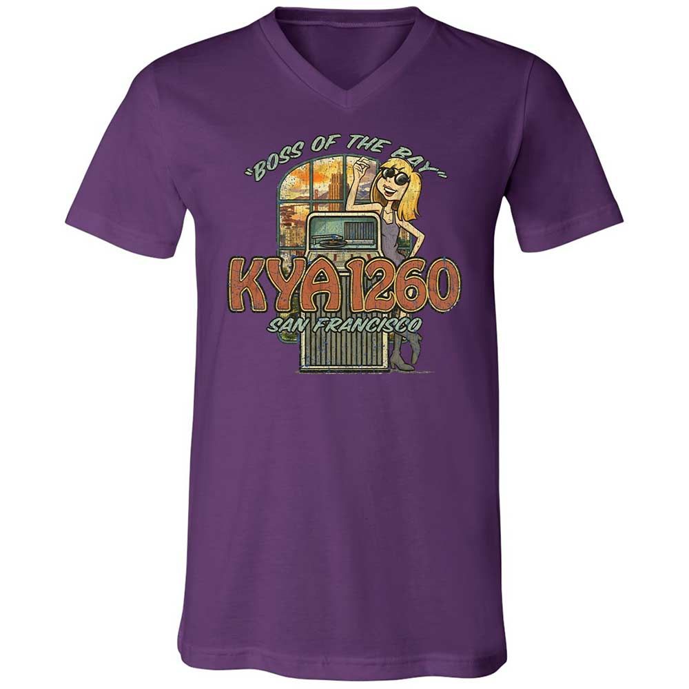 Unisex V-Neck T-Shirt - KR8AK6H4 - Team Purple - 10