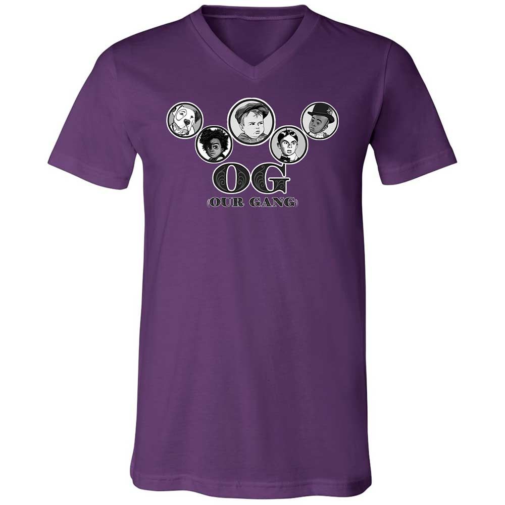 Unisex V-Neck T-Shirt - ZN5L1U2Q - Team Purple - 10