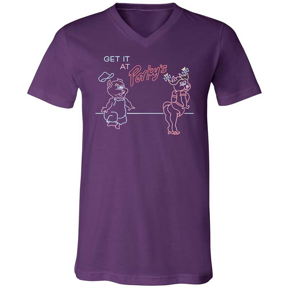 Unisex V-Neck T-Shirt - CNWSTWEY - Team Purple - 10
