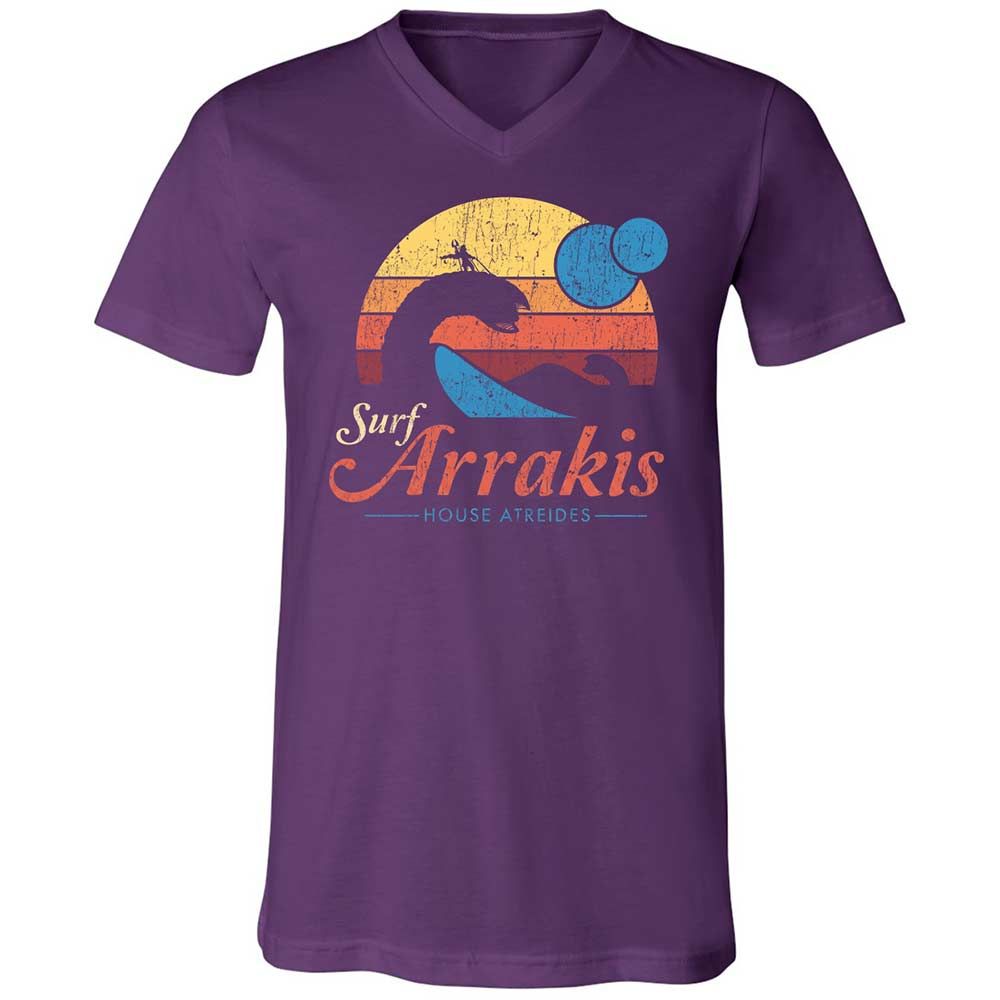 Unisex V-Neck T-Shirt - R8HHV14L - Team Purple - 10