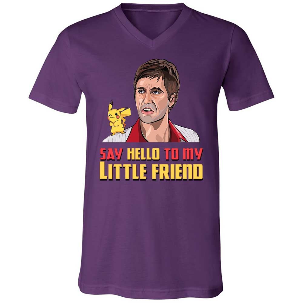 Unisex V-Neck T-Shirt - W9GQA2XH - Team Purple - 10