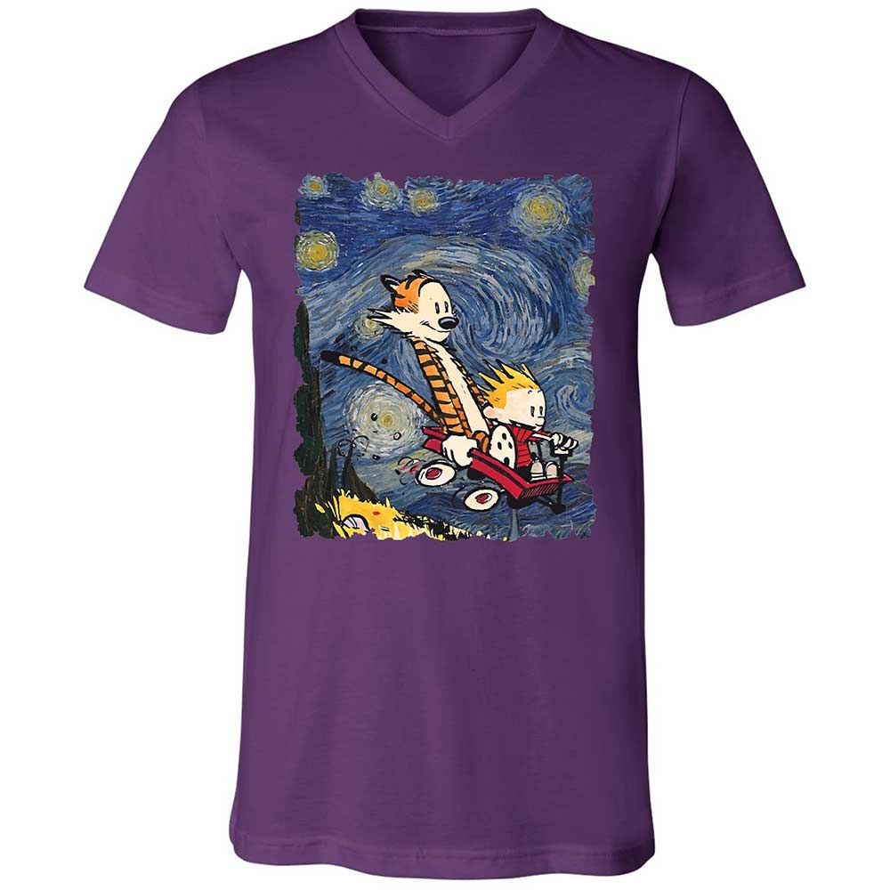 Unisex V-Neck T-Shirt - PDYASERS - Team Purple - 10