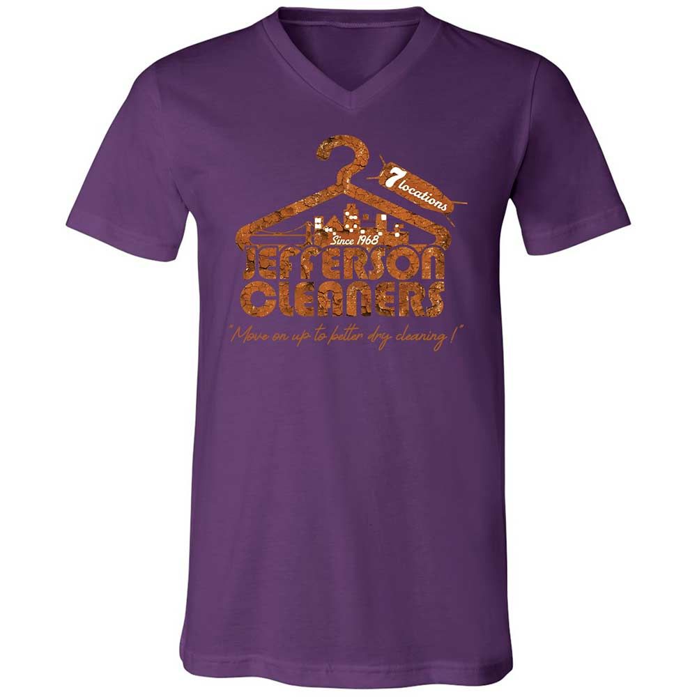 Unisex V-Neck T-Shirt - 5HHWKXP8 - Team Purple - 10