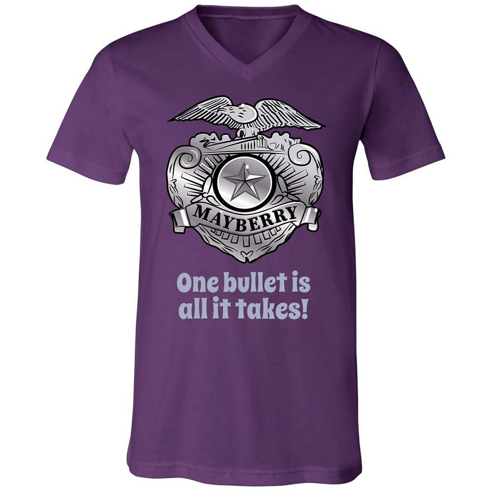 Unisex V-Neck T-Shirt - S3N4JZDA - Team Purple - 10