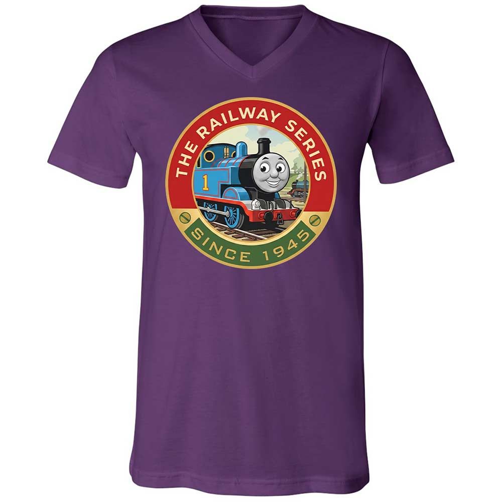Unisex V-Neck T-Shirt - XJKM4V6F - Team Purple - 10