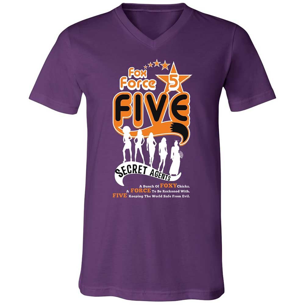 Unisex V-Neck T-Shirt - 9YKE8C3D - Team Purple - 10