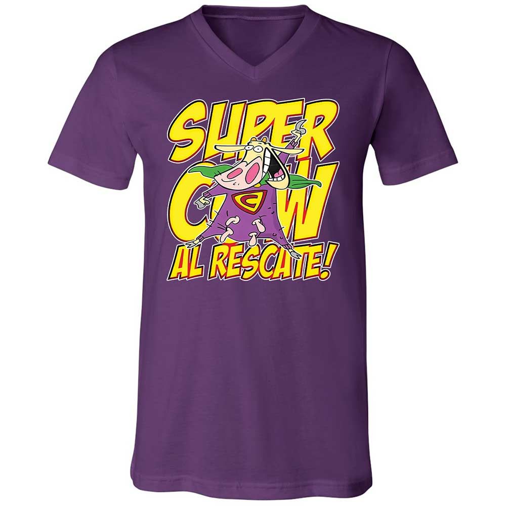 Unisex V-Neck T-Shirt - HLZNMXC3 - Team Purple - 10