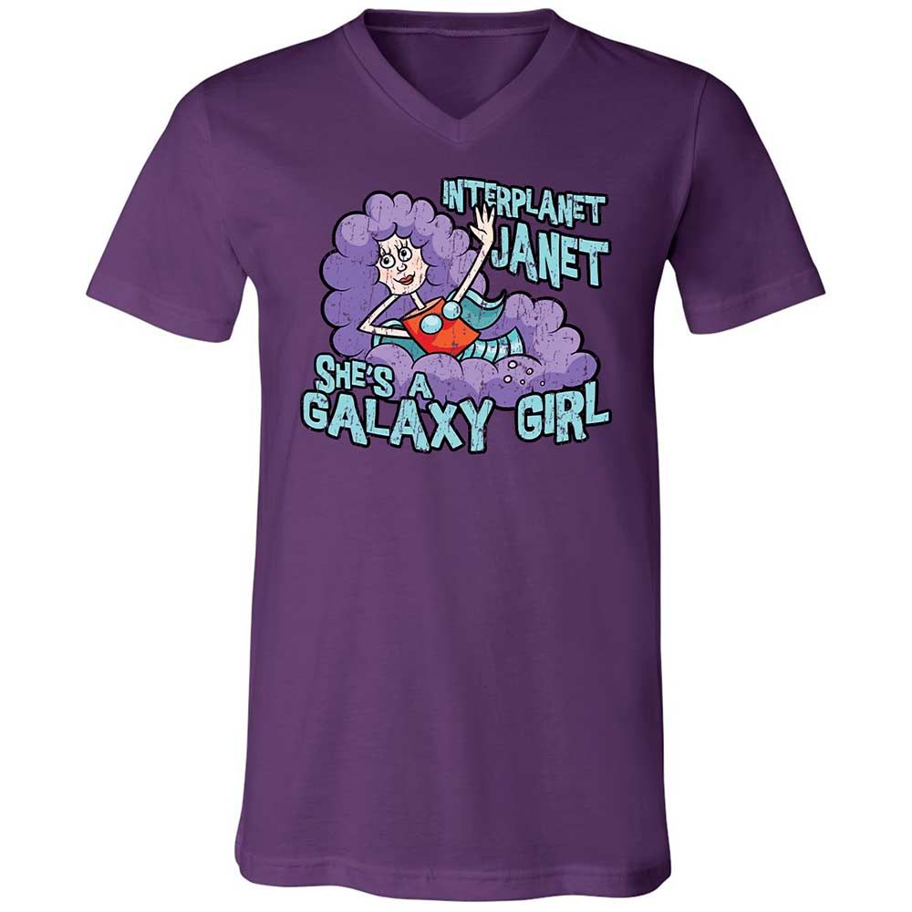 Unisex V-Neck T-Shirt - T5T3RW7Y - Team Purple - 10