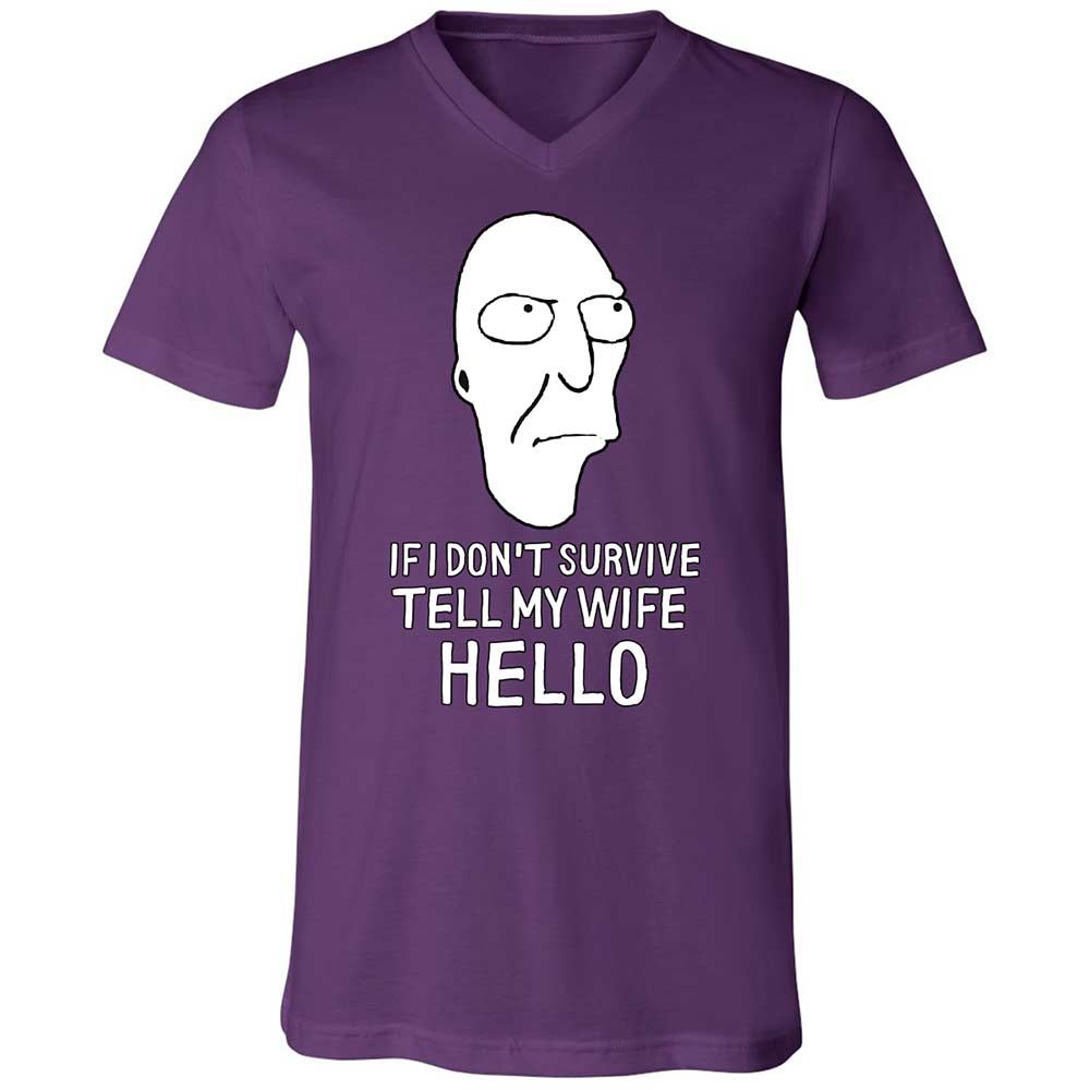 Unisex V-Neck T-Shirt - 25D3E6YT - Team Purple - 10