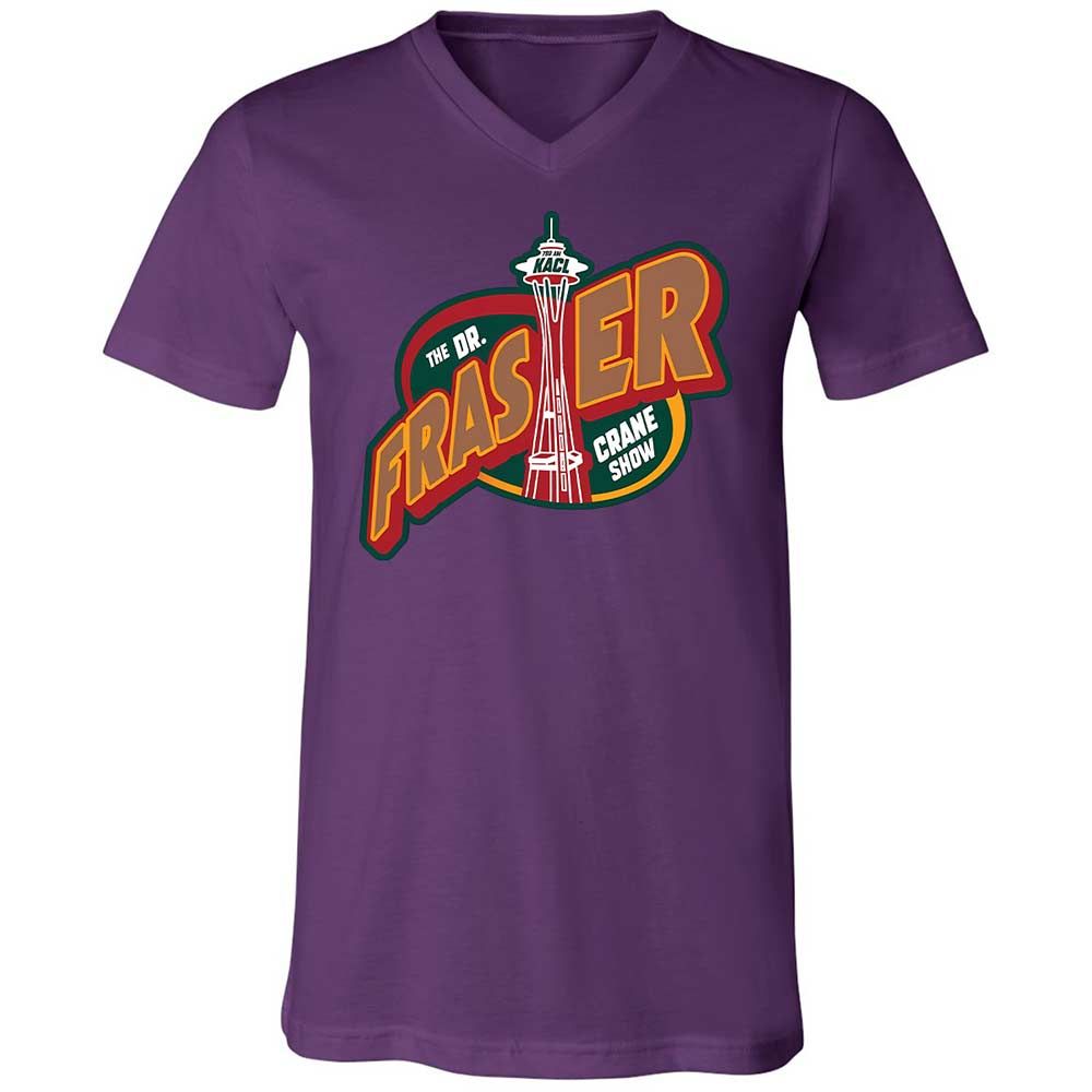 Unisex V-Neck T-Shirt - MYVCWDTS - Team Purple - 10