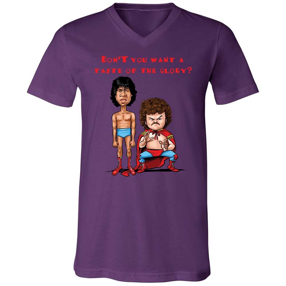 Unisex V-Neck T-Shirt - BRE1AJH3 - Team Purple - 10