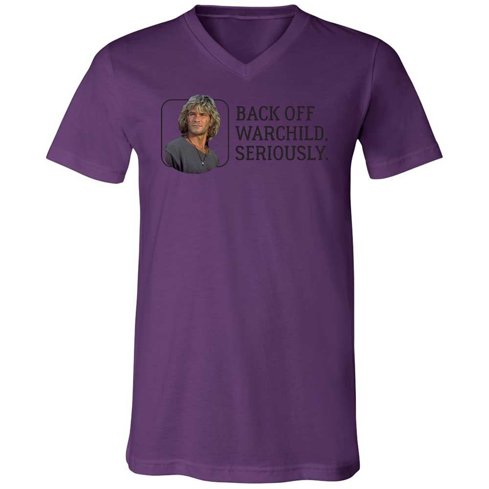 Unisex V-Neck T-Shirt - ZEWKMKDA - Team Purple - 10