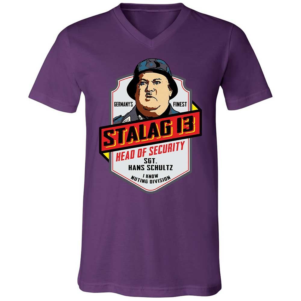 Unisex V-Neck T-Shirt - 7ATB43KP - Team Purple - 10