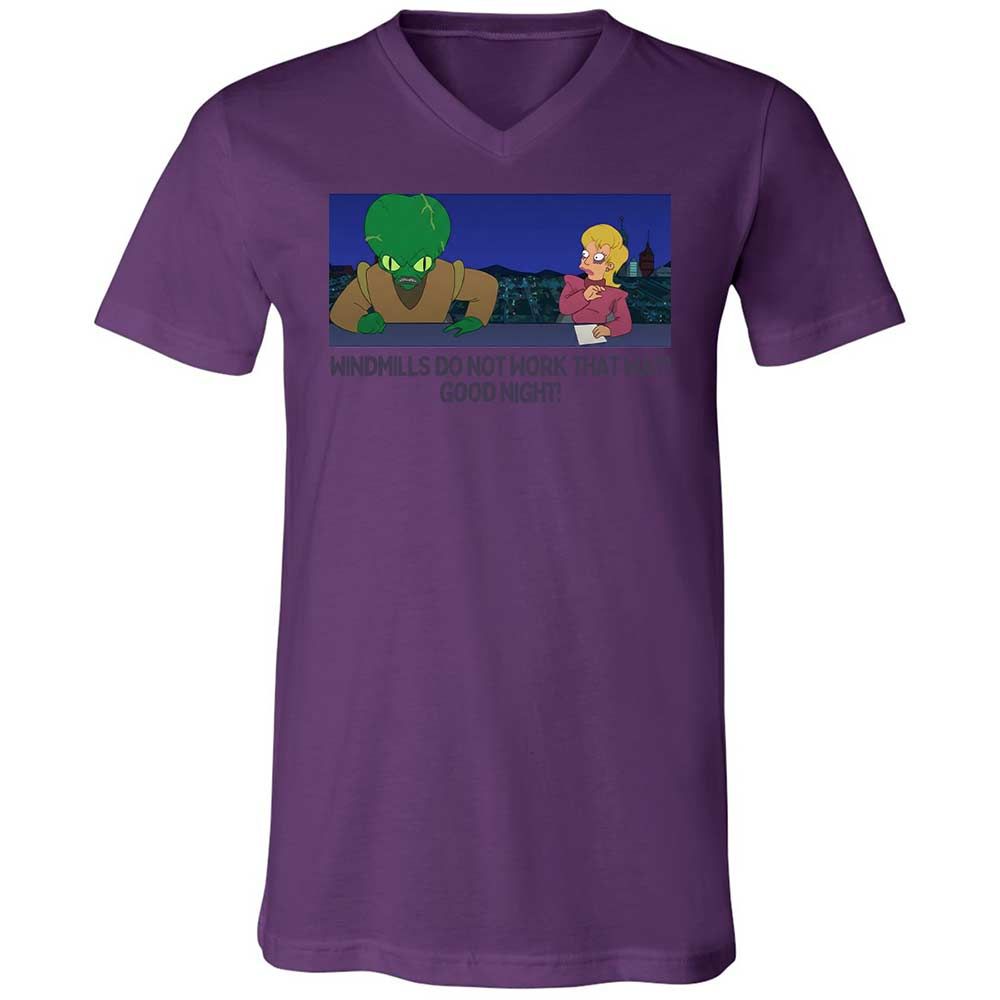 Unisex V-Neck T-Shirt - J9YV6QZ2 - Team Purple - 10
