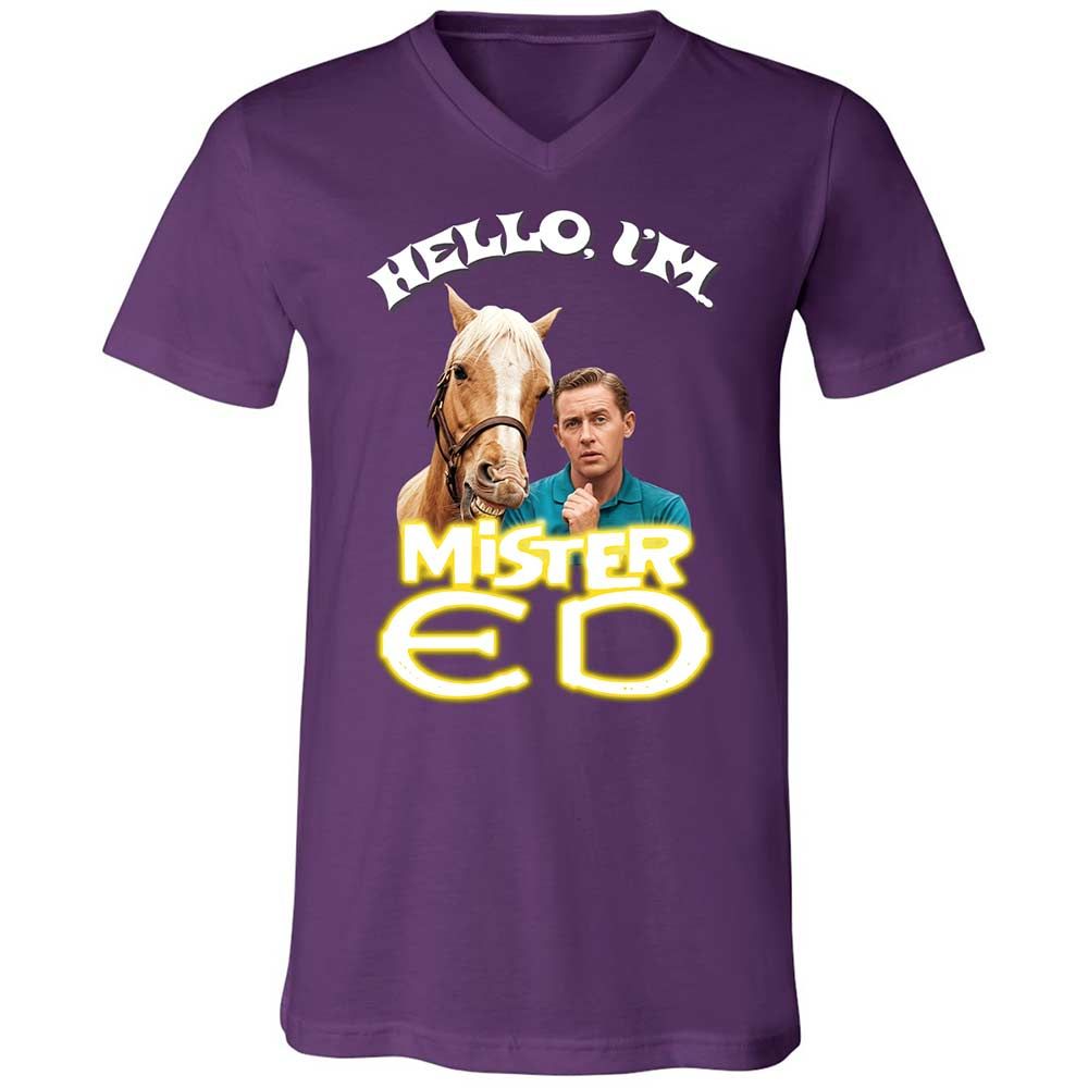 Unisex V-Neck T-Shirt - 95HM1K56 - Team Purple - 10