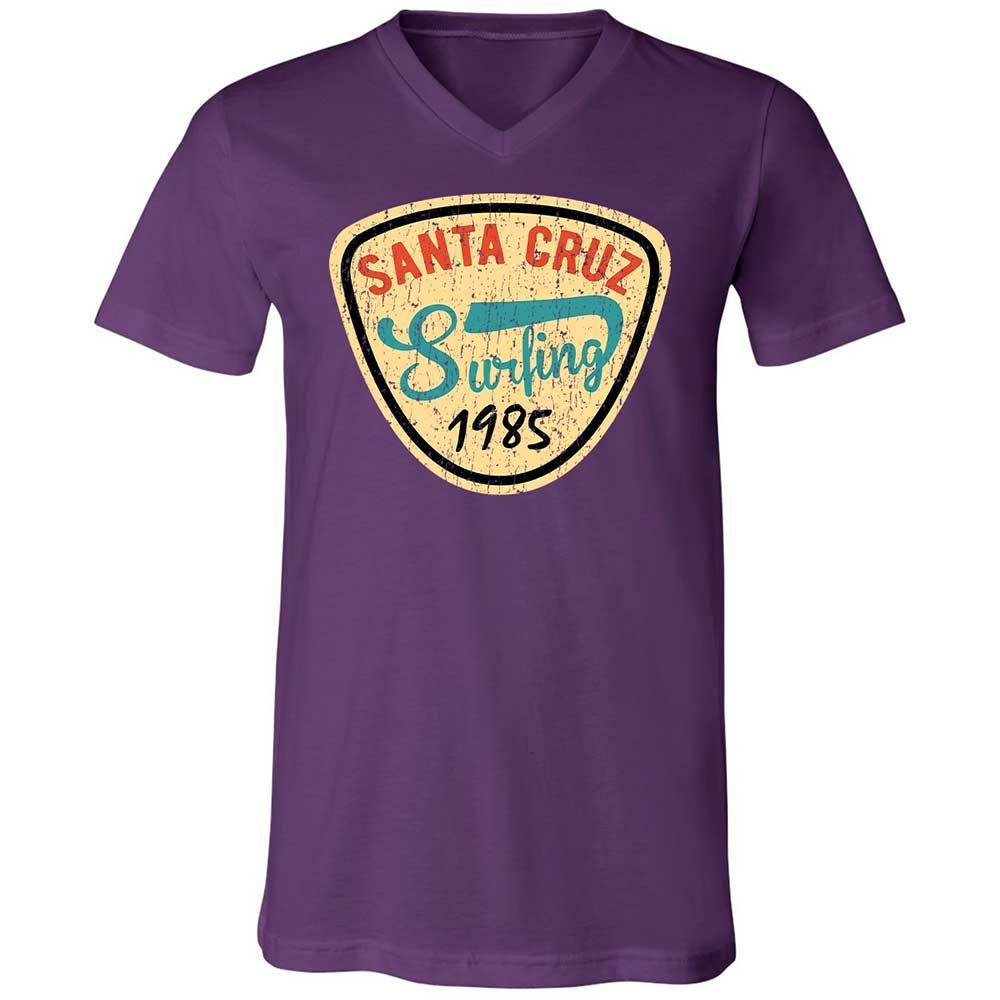 Unisex V-Neck T-Shirt - 894SF7XH - Team Purple - 10