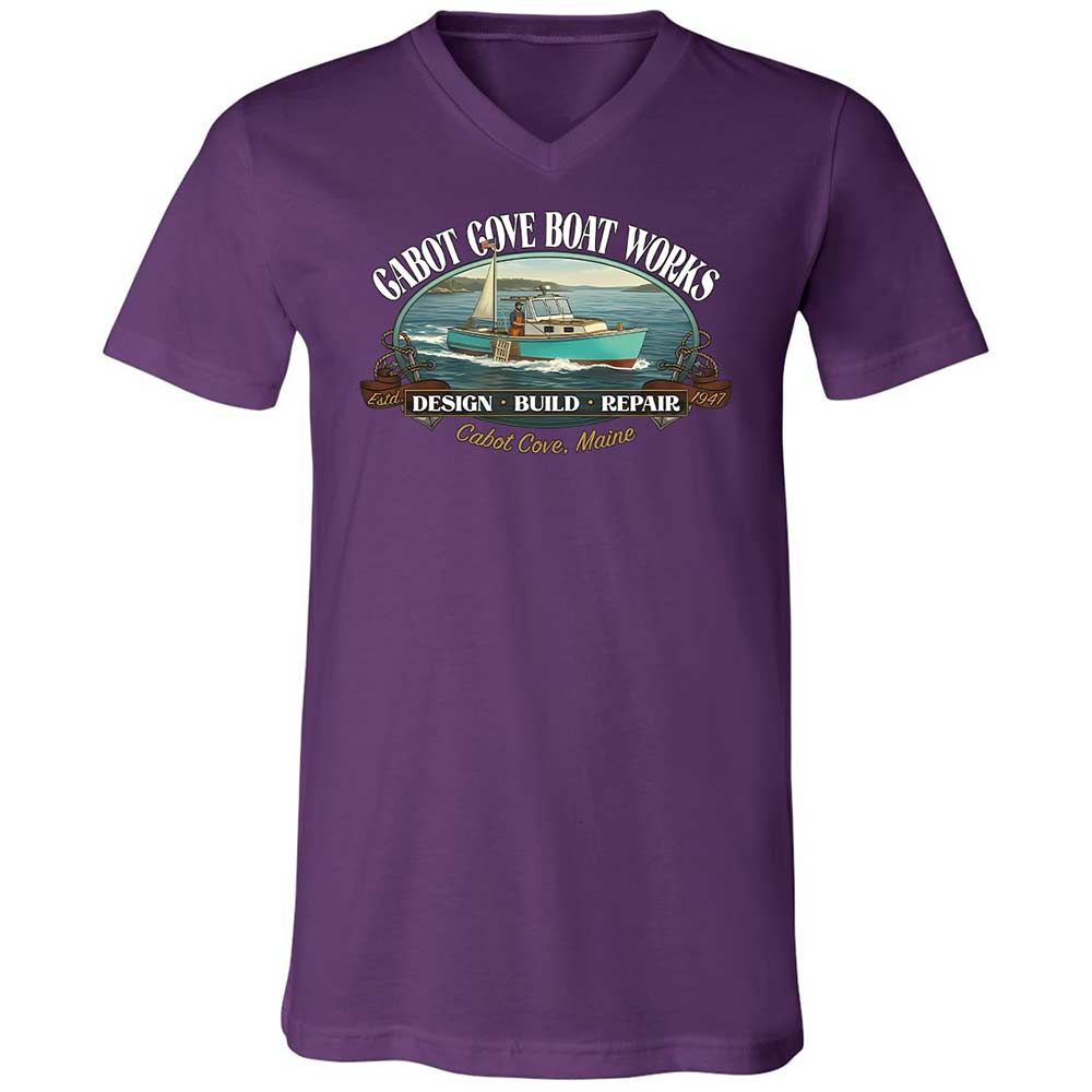 Unisex V-Neck T-Shirt - J2SSQL7E - Team Purple - 10