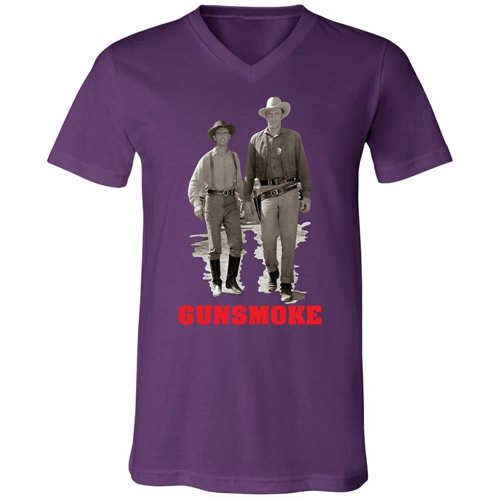 Unisex V-Neck T-Shirt - J6JGGQX9 - Team Purple - 10